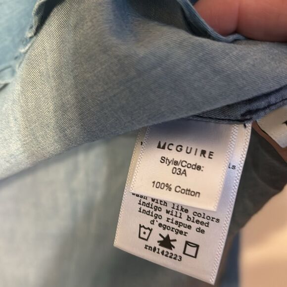 McGuire Chambray Button Down Shirt Large - Picture 3 of 7